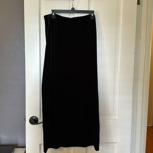 DKNY Black Velvet Long Skirt